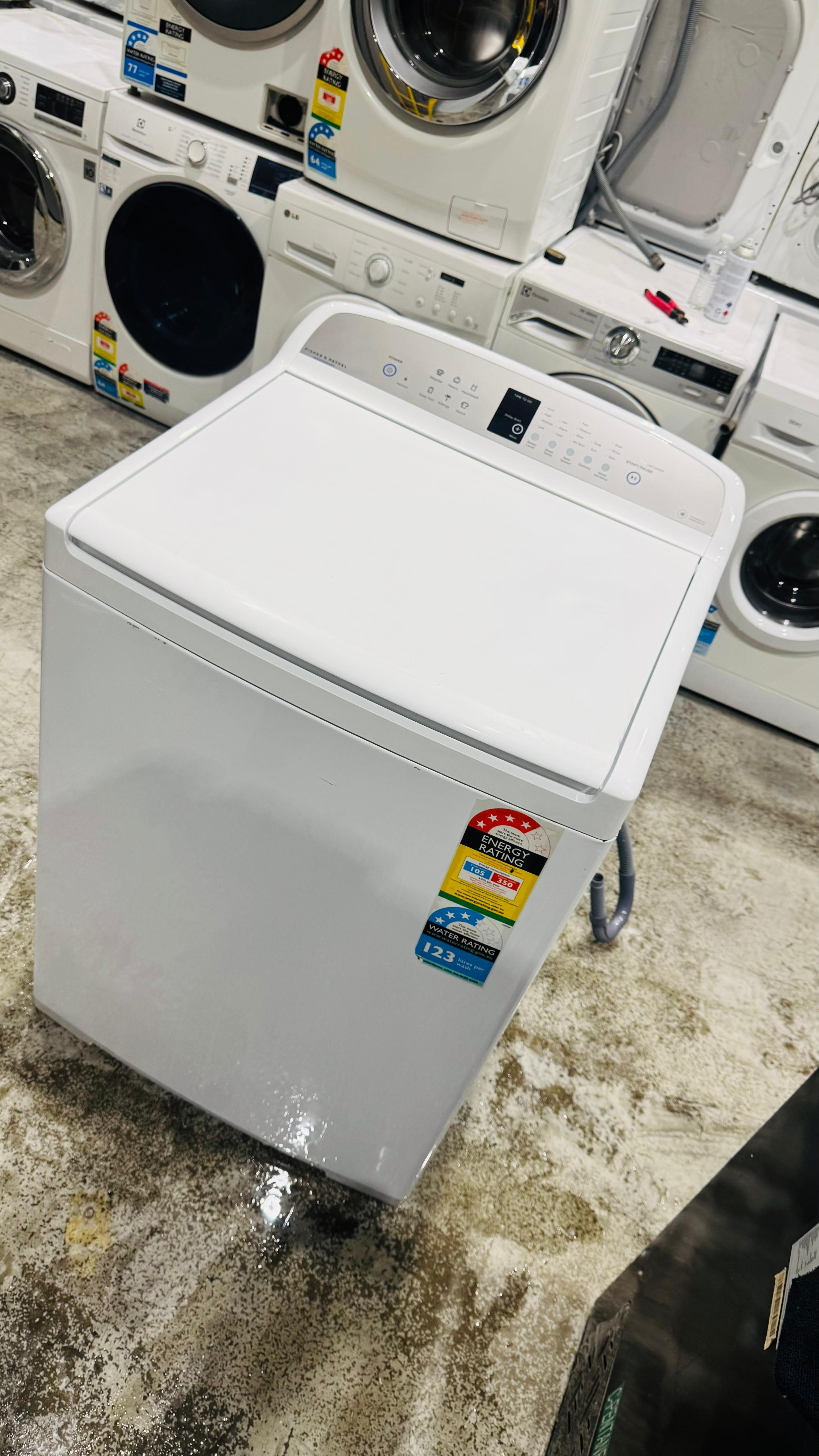 FISHER AND PAYKEL 10KG TOP LOADER WASHING MACHINE
