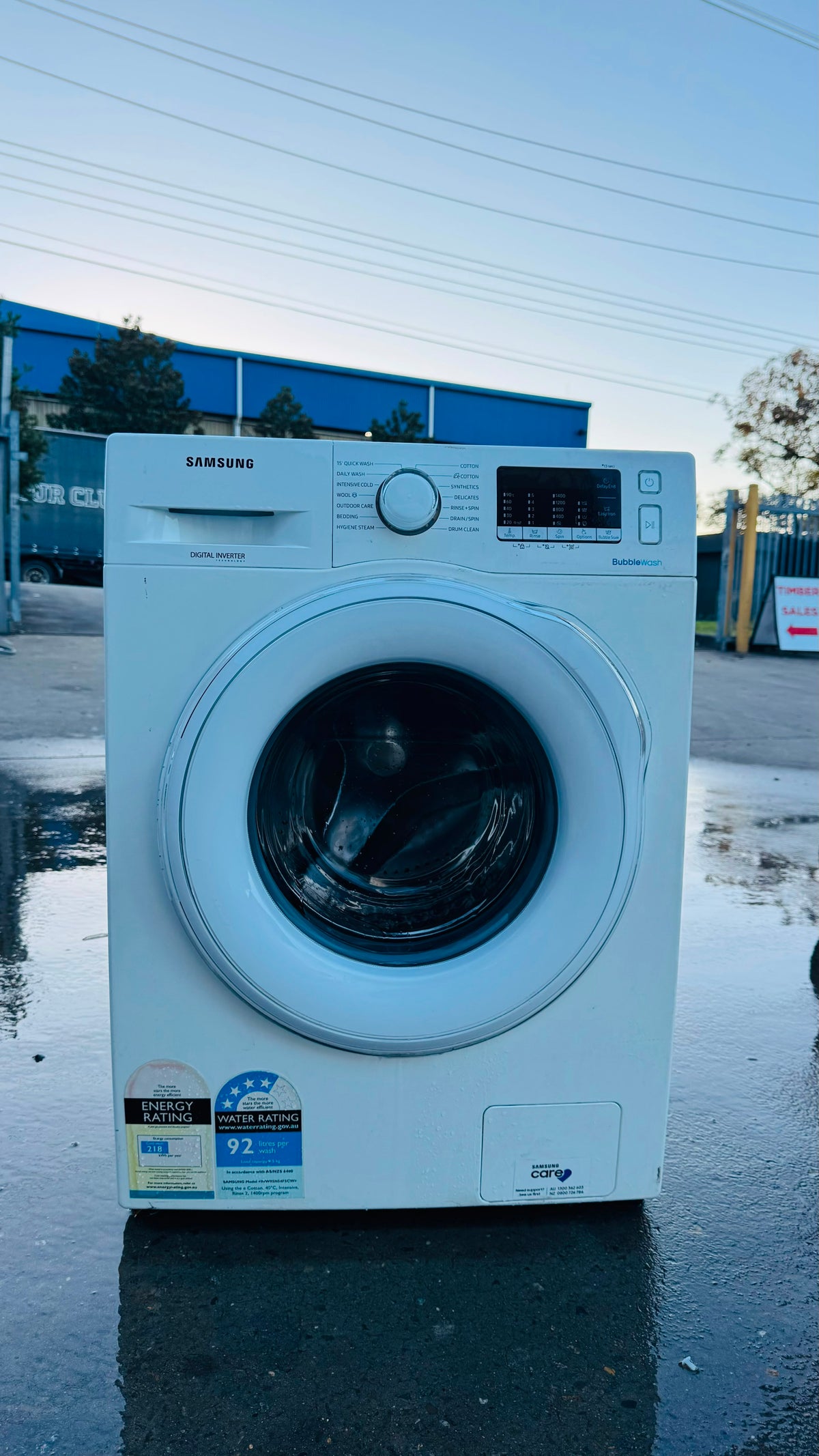 SAMSUNG 9.5KGS FRONT LOADER WASHING MACHINE