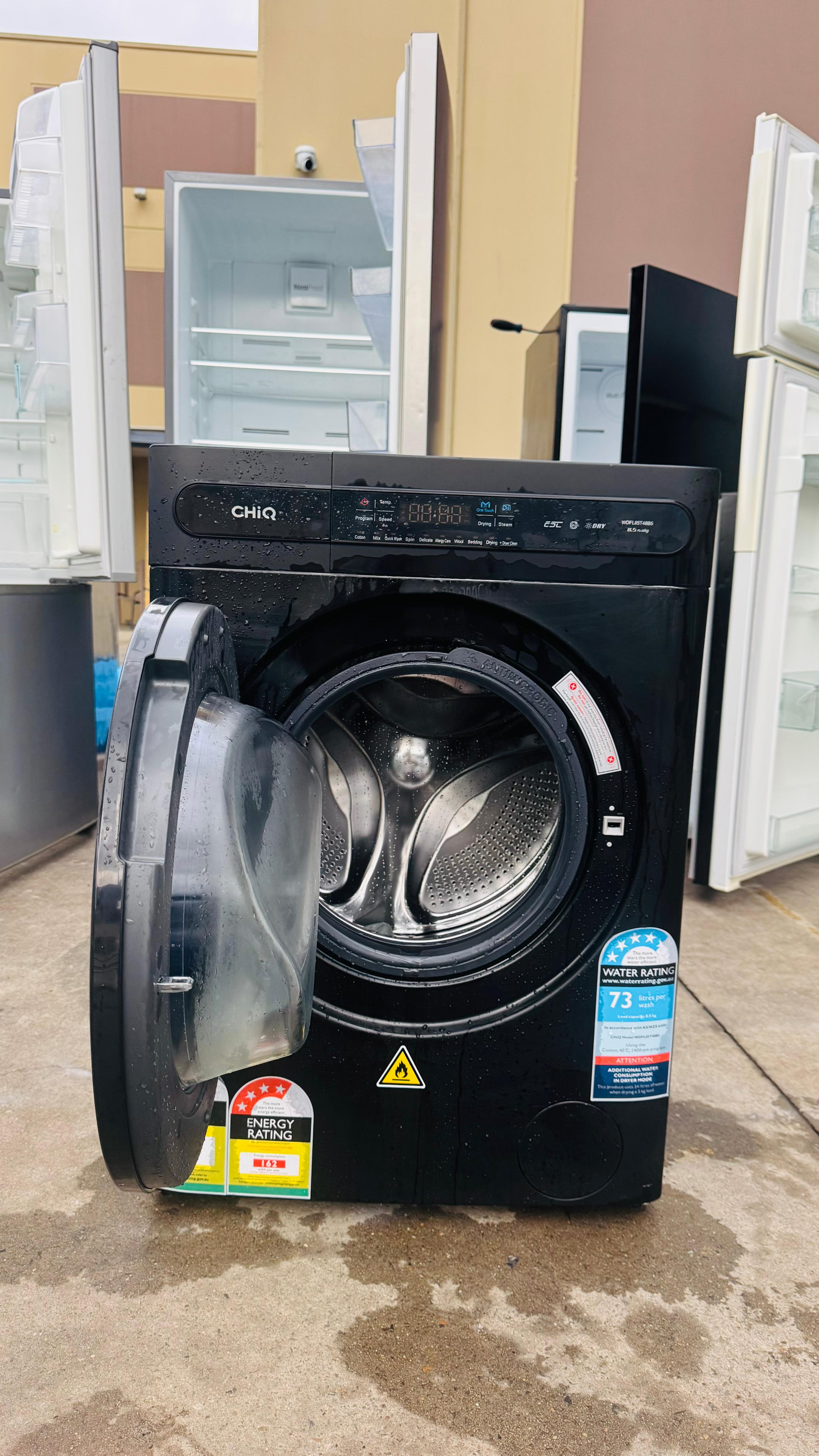 CHIQ 8.5 KGS FRONT LOADER WASHING MACHINE
