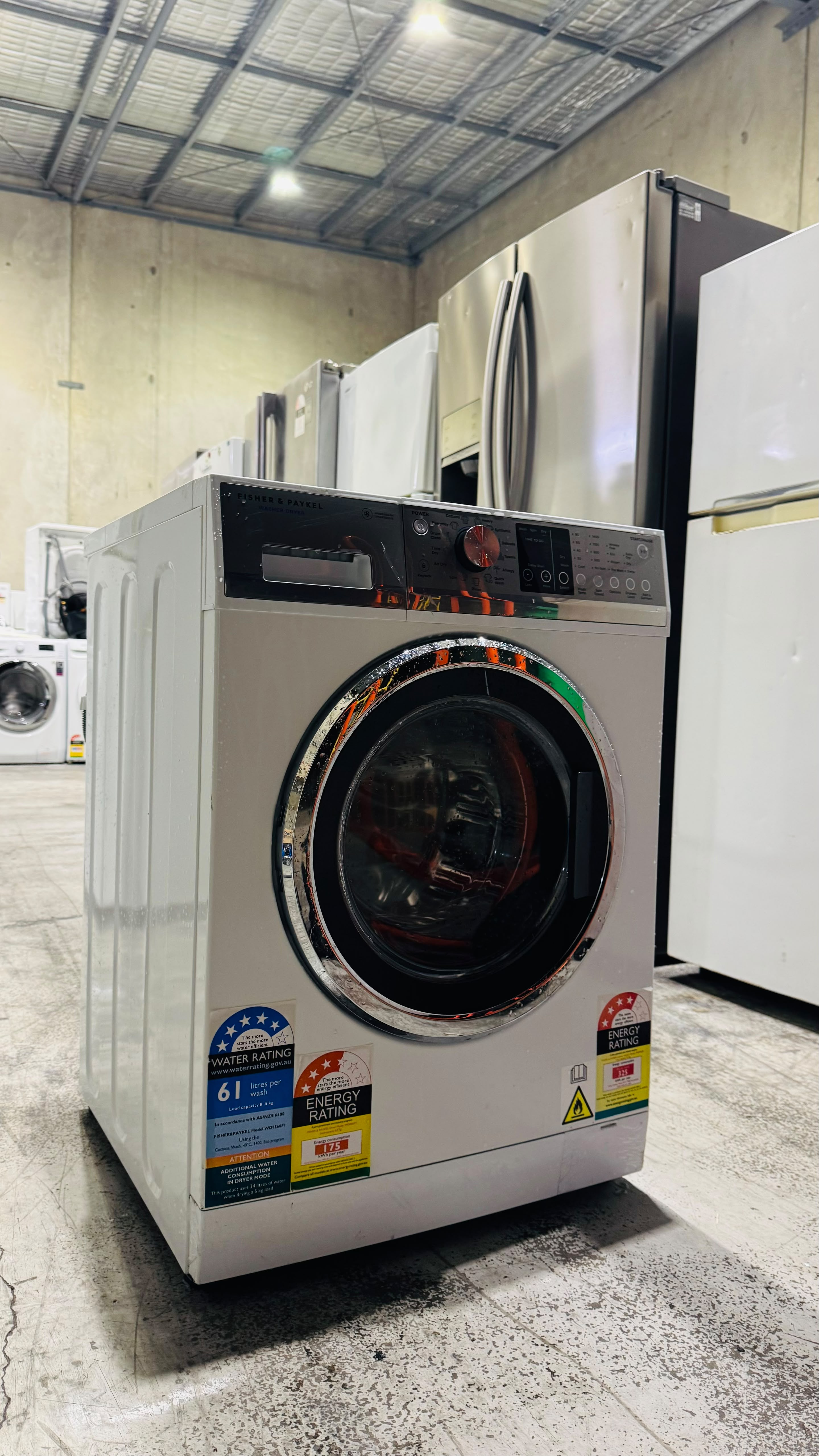 FISHER AND PAYKEL 8.5KGS FRONT LOADER WASHING MACHINE