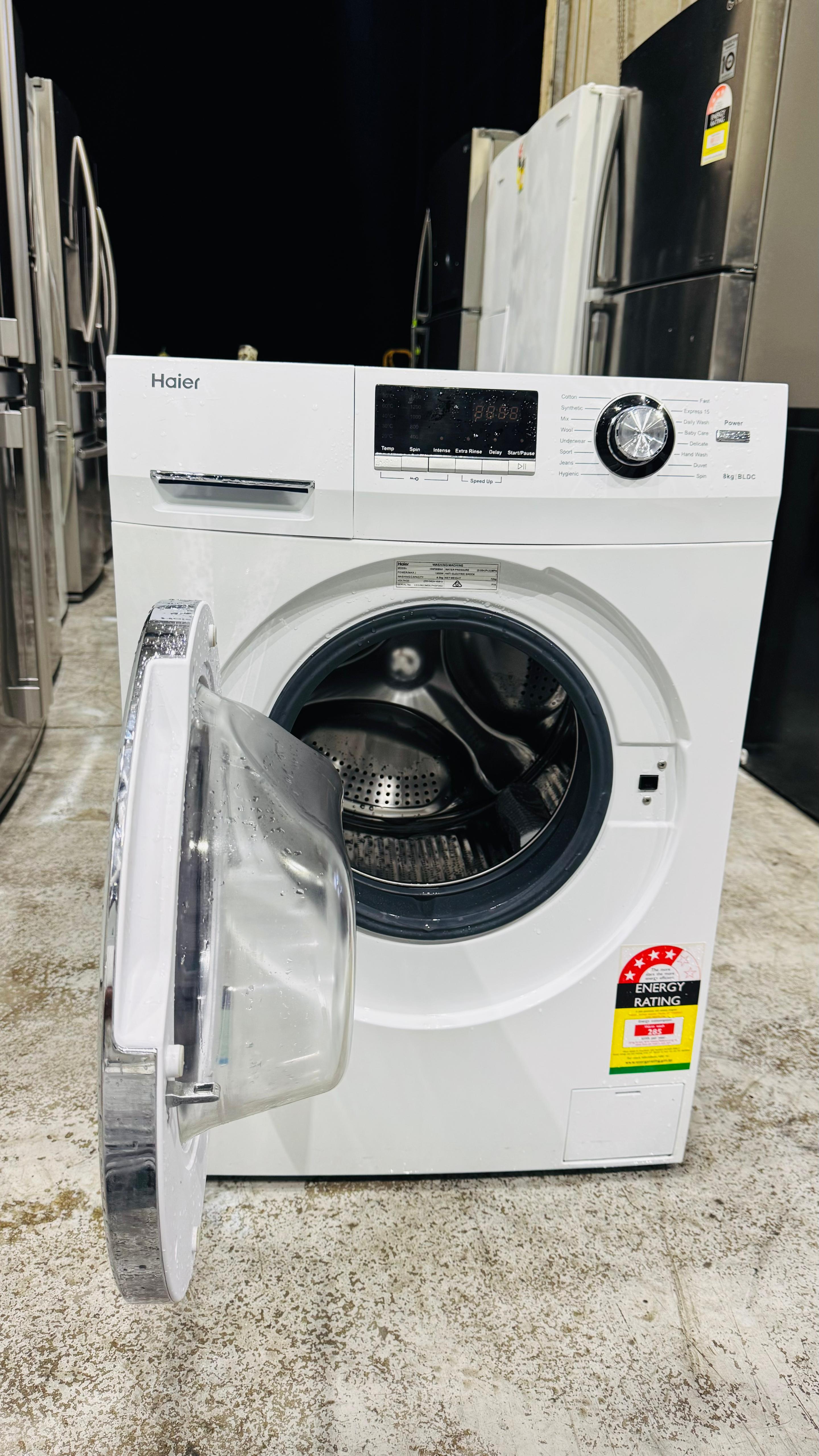HAIER 8 KGS FRONT LOADER WASHING MACHINE