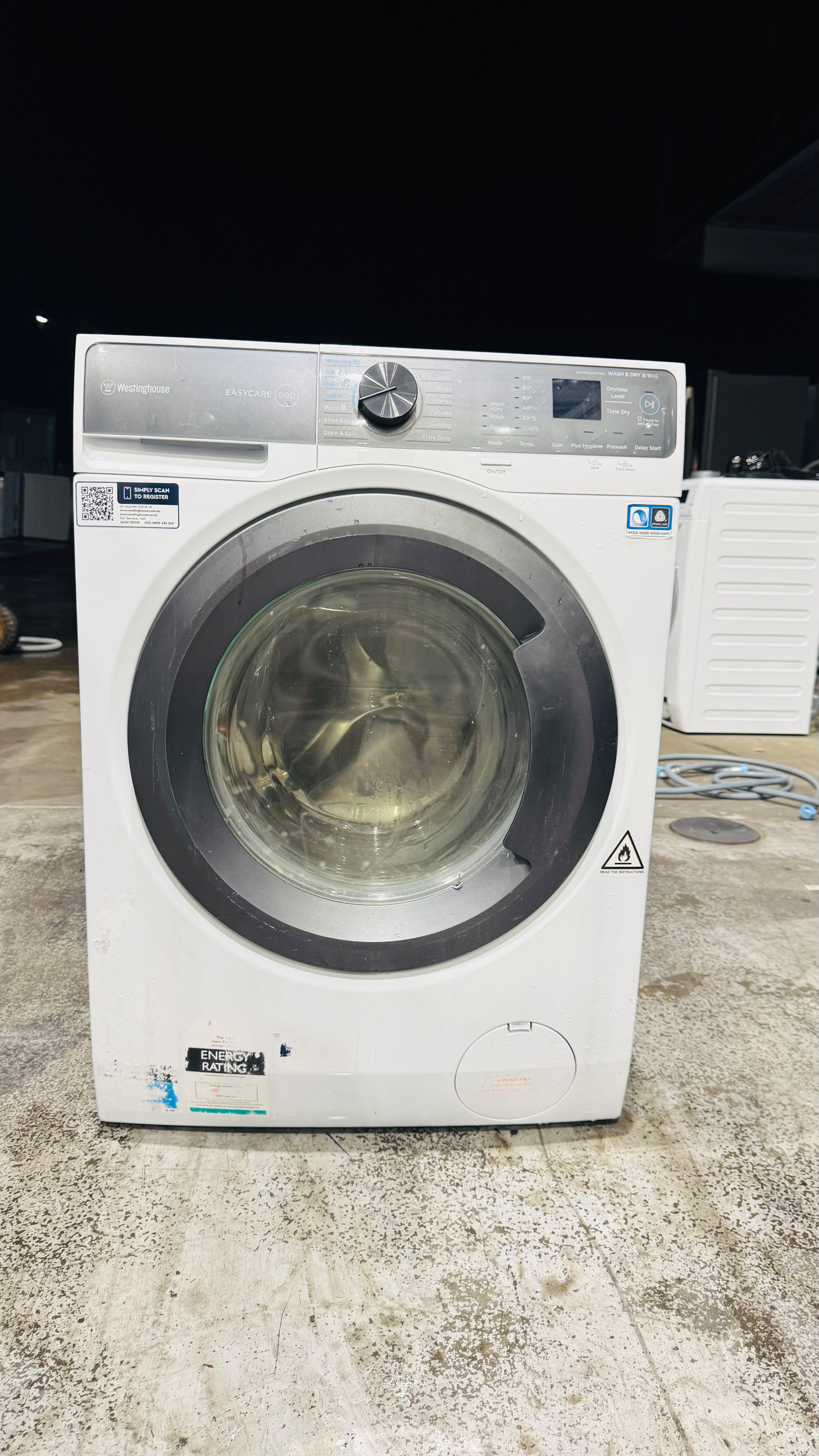 WESTINGHOUSE 9KGS FRONT LOADER WASHING MACHINE