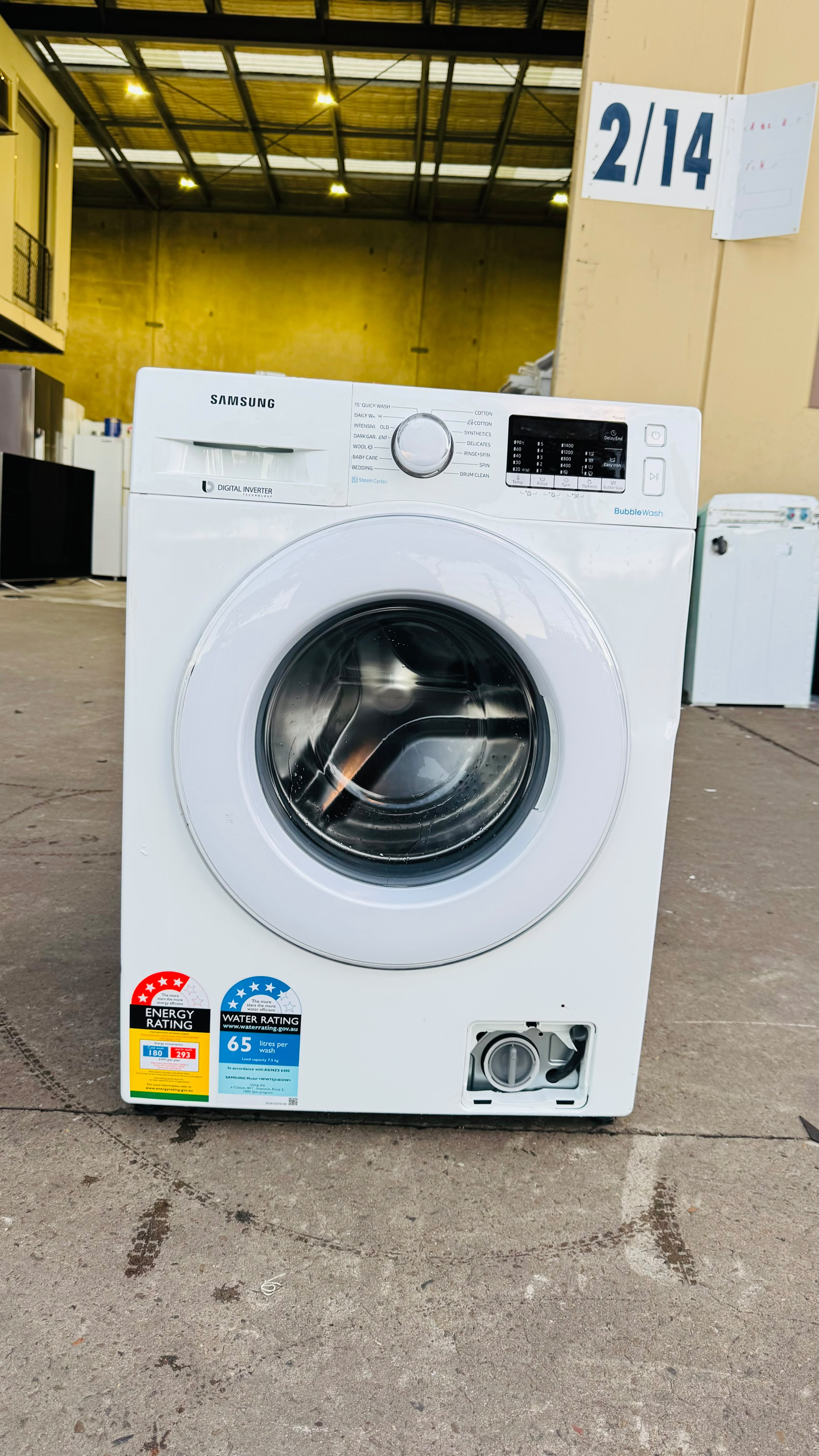 SAMSUNG 7.5KGS FRONT LOADER WASHING MACHINE